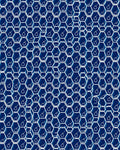 Abstract Hexagonal Blue Pattern Rug
