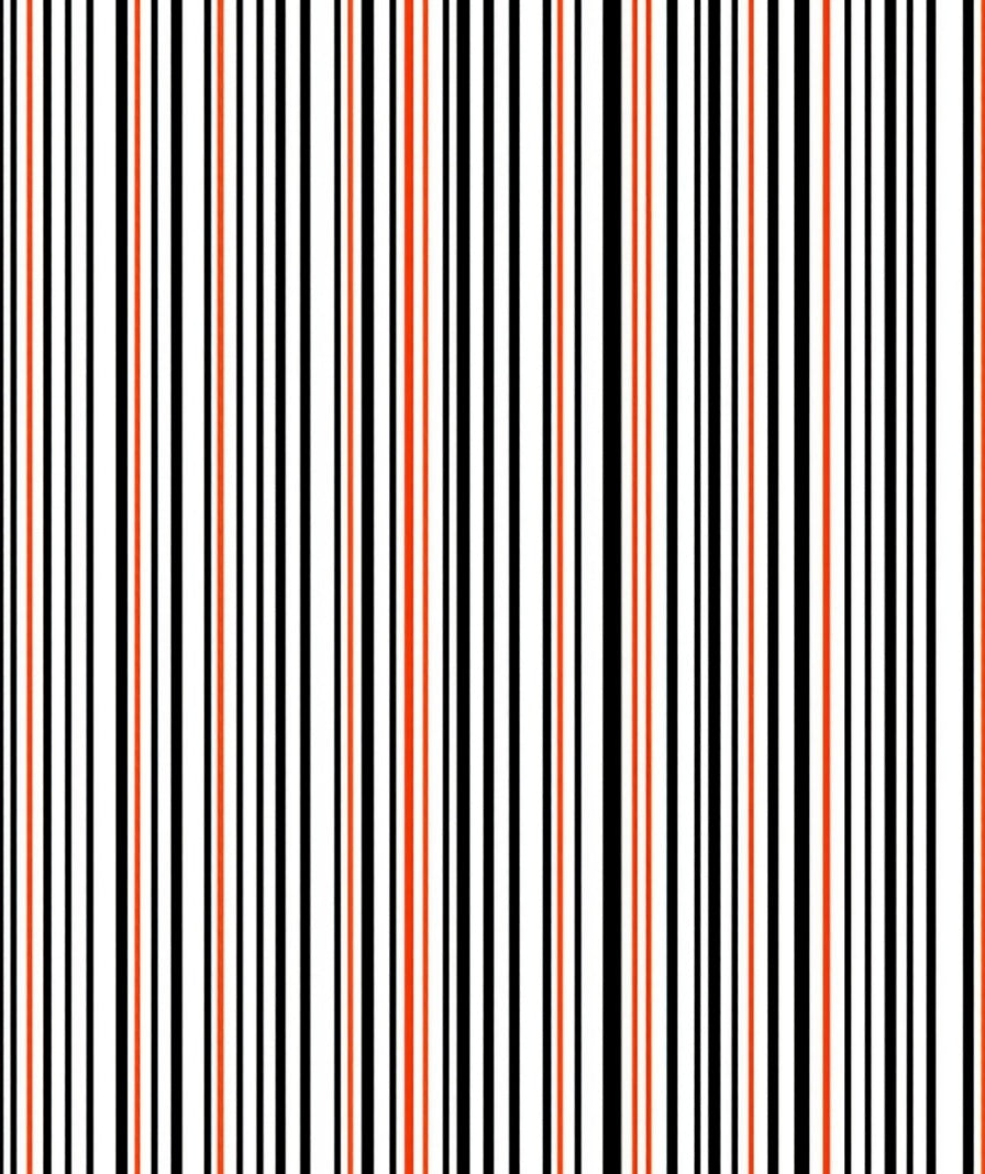 Striped Red White Black Pattern Rug
