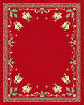 Red Bells Holly Festive Pattern Rug