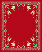 Red Bells Holly Festive Pattern Rug