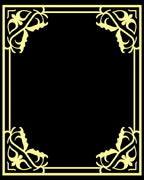 Elegant Floral Scrollwork Border Rug