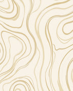 Gold Swirl Abstract Pattern Rug