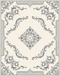 Elegant Ornamental Scrollwork Design Rug