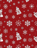 Cute Snowman Snowflake Pattern Design Rug