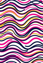 Vibrant Wave Pattern Rug Redesign Rug