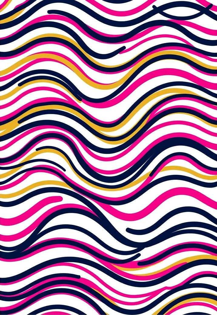 Vibrant Wave Pattern Rug Redesign Rug