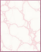 White Pink Veined Marble Pattern Rug