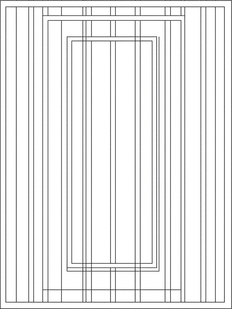 Modern Vertical Lines Rectangular Pattern Rug