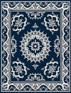 Ornate Floral Mandala Patterned Rug