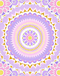 Pastel Mandala Floral Pattern Rug