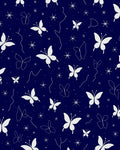 White Butterfly Star Clusters Pattern Rug