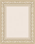 Elegant Gold Geometric Border Rug