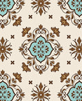 Ornate Floral Medallion Pattern Rug