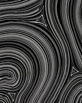 Black White Abstract Swirls Rug