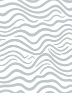 Abstract Grey Stripe Pattern Rug