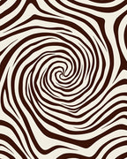 Brown Cream Swirl Animal Pattern Rug