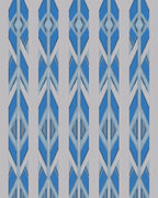 Geometric Blue Ice Stripe Rug