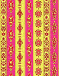 Bright Floral Geometric Stripe Design Rug