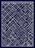 Geometric Abstract Grid Pattern Rug