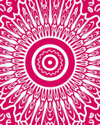 Radiant Sunburst Symmetry Pattern Rug
