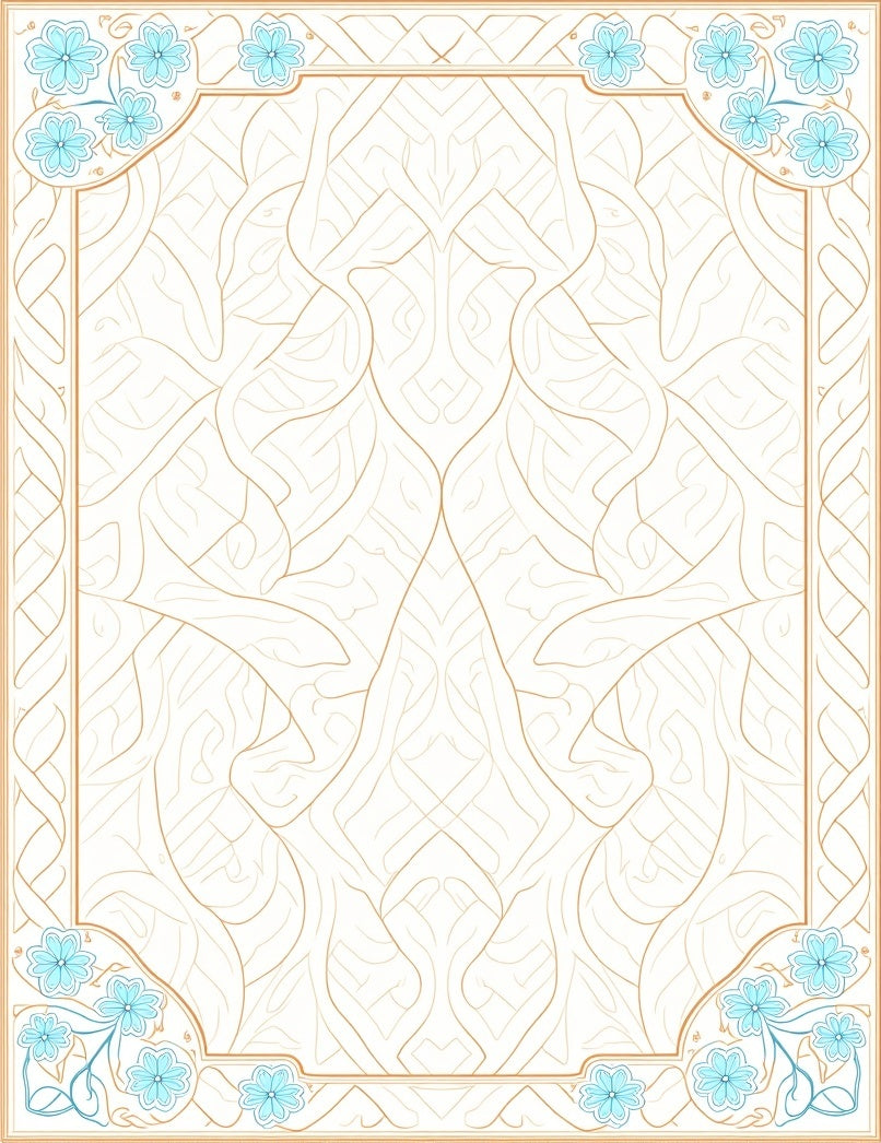Art Nouveau Floral Golden Cream Rug
