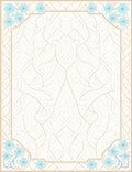 Art Nouveau Floral Golden Cream Rug