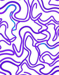 Abstract Swirl Purple Contemporary Flow Rug