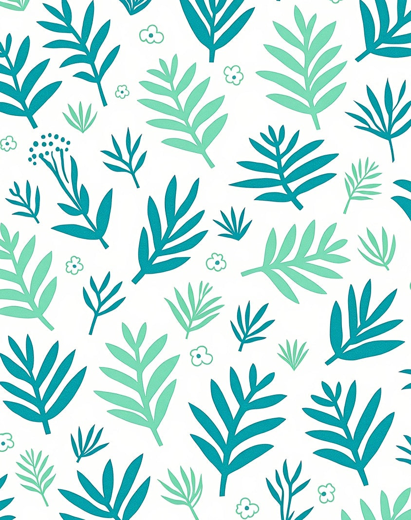 Leafy Branch And Bloom Pattern Rug