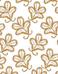 Golden Floral Swirl Pattern Design Rug