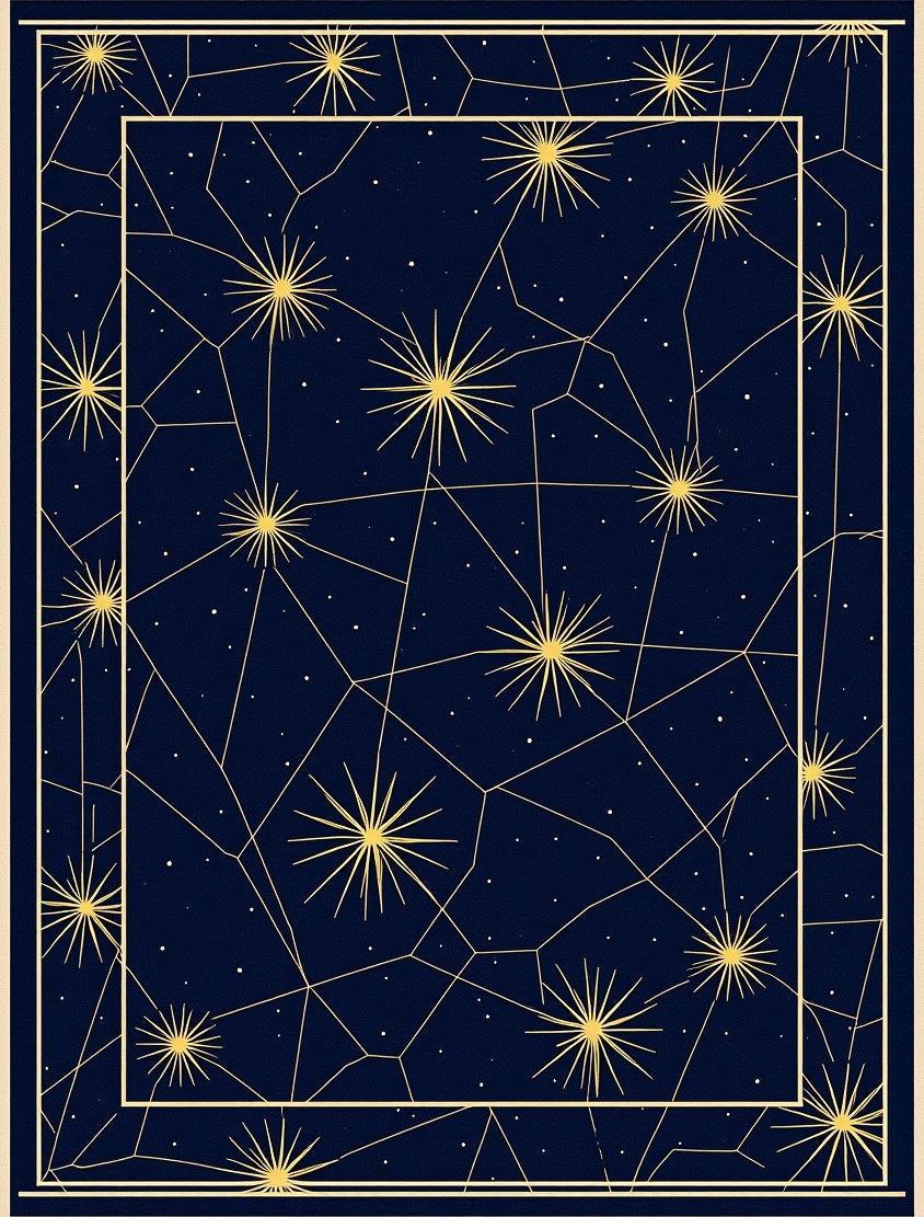 Celestial Starburst Geometric Pattern Rug