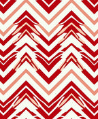 Bold Red Chevron Pattern Accents Rug