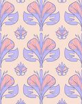 Art Nouveau Floral Lilac Pink Pattern Rug