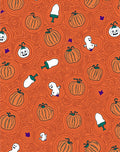 Spooky Pumpkin Ghost Halloween Pattern Rug
