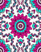 Vibrant Mandala Floral Pattern Design Rug