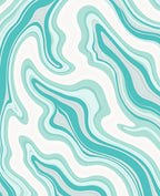 Aqua Marble Patterned Design Rug