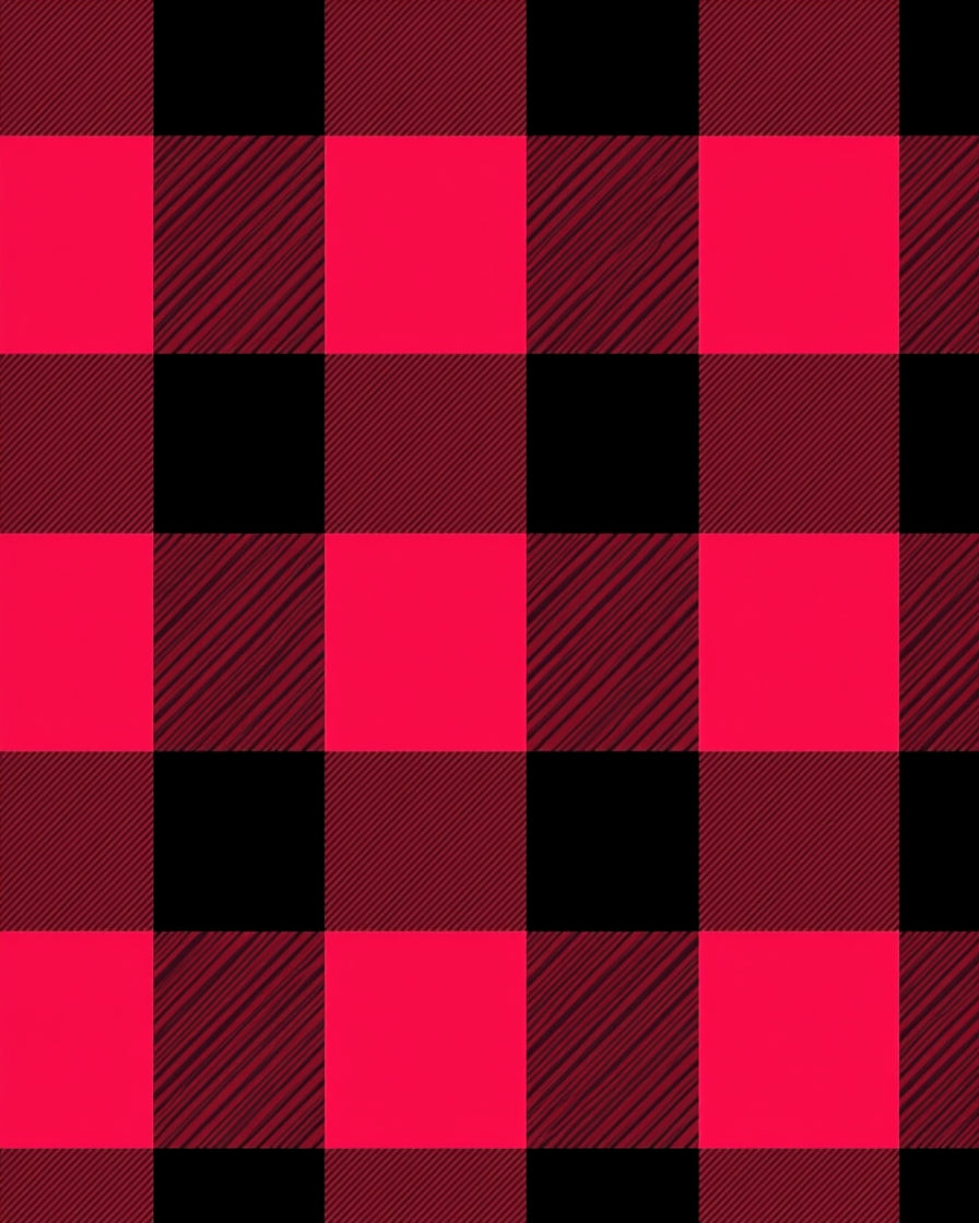 Bold Red and Black Buffalo Check Rug