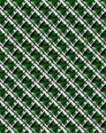 Green And White Interlocking Squares Rug