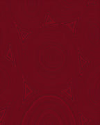 Deep Red Swirling Triangles Pattern Rug