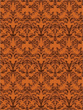 Orange Brown Baroque Scroll Work Rug