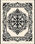 Classic Floral Mandala Pattern Rug