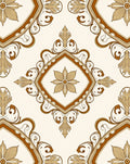 Elegant Diamond Floral Symmetry Rug