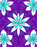 Bold Floral Patterned Vibrant Rug