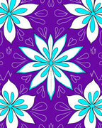 Bold Floral Patterned Vibrant Rug