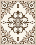 Ornate Floral Mandala Pattern Rug