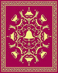Ornate Bell Silhouette Pattern Rug