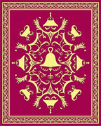 Ornate Bell Silhouette Pattern Rug