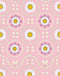 Daisies Delightful Pink Floral Pattern Rug