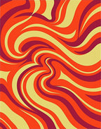 Bold Swirls Warm Abstract Pattern Rug