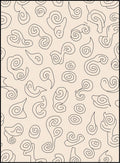 Cream Swirl Cloud Abstract Rug