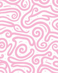 Playful Pink Swirls Pattern Rug